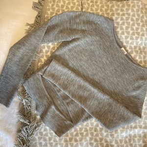 Wilfred Grey LongSleeve Crop Top
